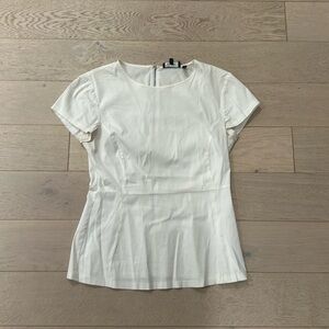 White short-sleeved Theory blouse
